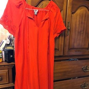 Orange Old Navy sun dress